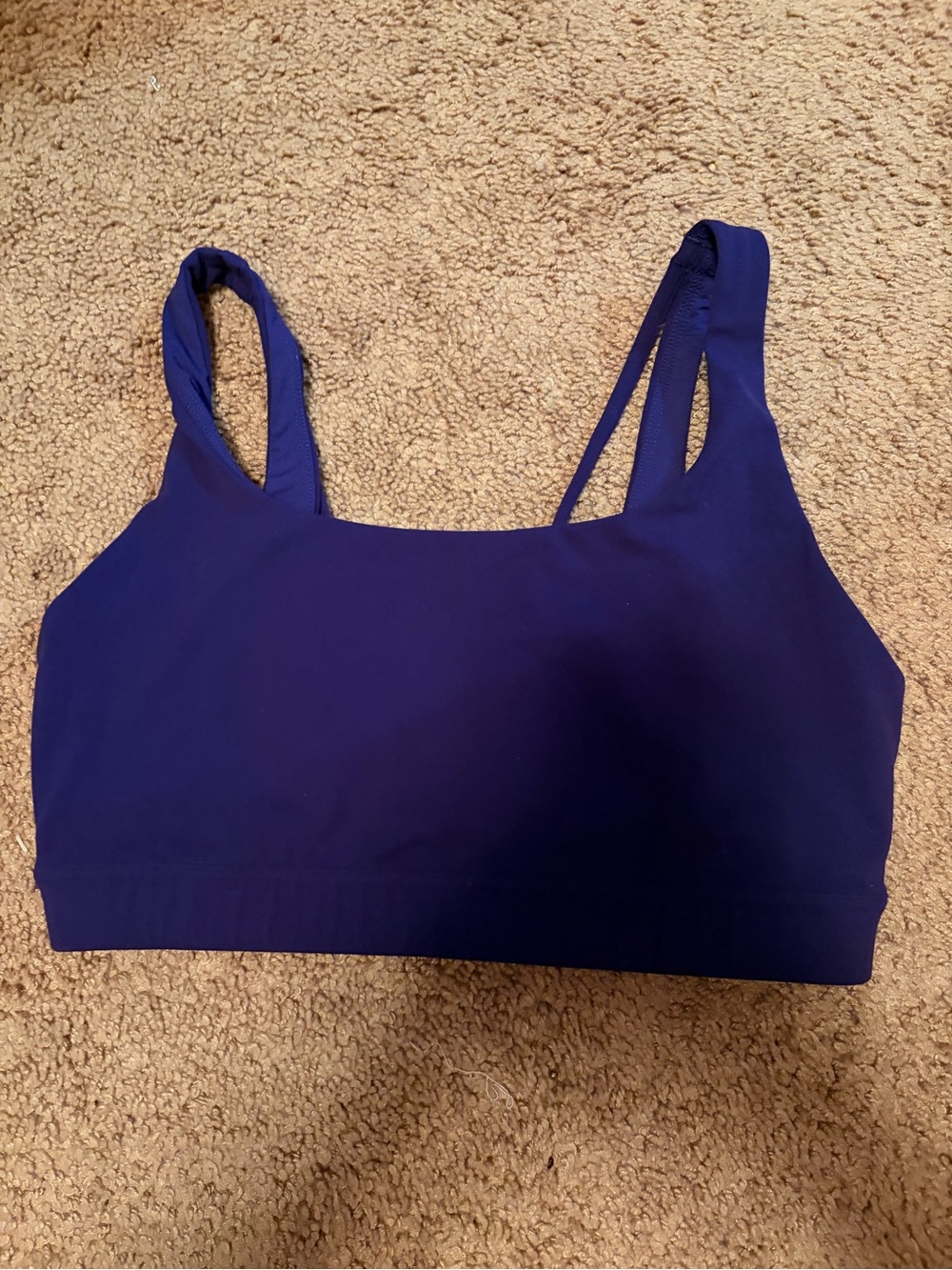 Athleta Deep Purple Strappy Sports Bra